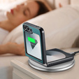Husă pentru Samsung Galaxy Z Flip7 FE / Z Flip6, CASEME Litchi Leather, verde
