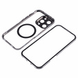 Carcasa Magnetic Dual Glass MagSafe pentru iPhone 16 Pro Max, titan
