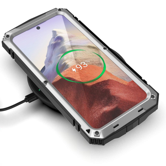 Husă blindată pentru Samsung Galaxy S25, R-JUST, de argint