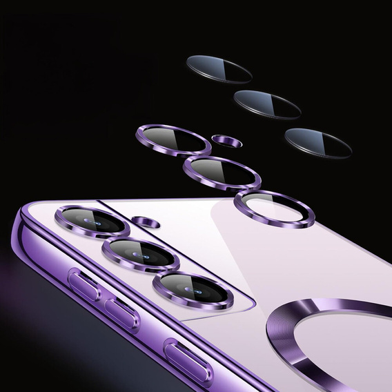Husă pentru Samsung Galaxy S22, Electro MagSafe, violet + Sticlă pentru ecran
