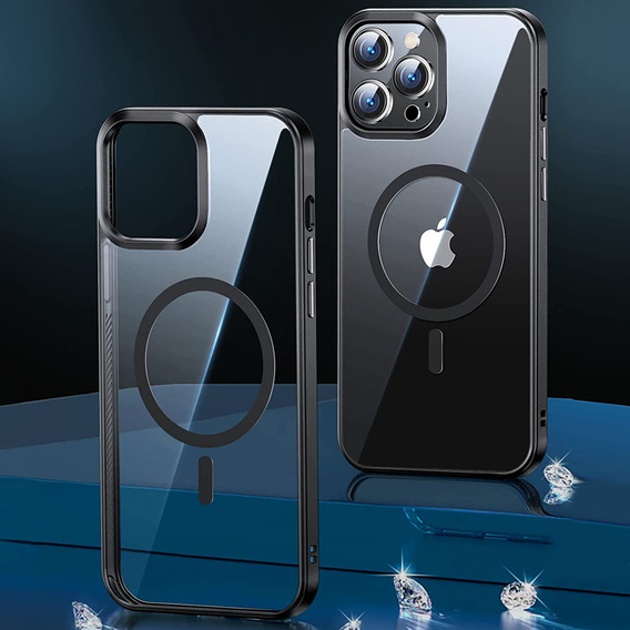 Huse pentru iPhone 14 Pro Max, ERBORD Hybrid MagSafe Case, negru