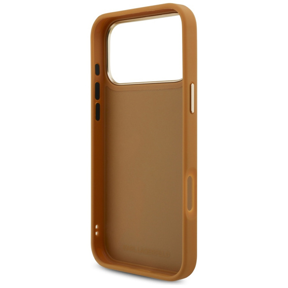 Husă Karl Script Logo Karl Lagerfeld – cu nasturi metalici pentru iPhone 17 Pro Max