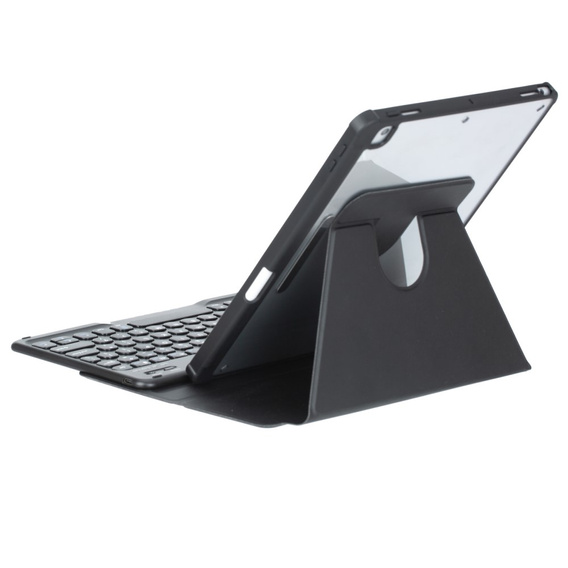 Husă pentru tastatură pentru iPad 11" 2025 A16 (11 gen.) / iPad 10.9" 2022 (10 gen.), Rotary 360° Leather, negru
