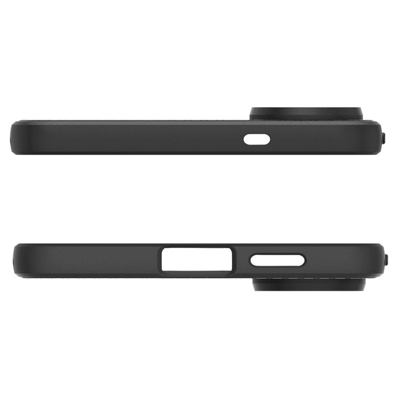 Carcasa Spigen pentru Samsung Galaxy S25 Edge, Liquid Air, negru + 9H Tempered Glass