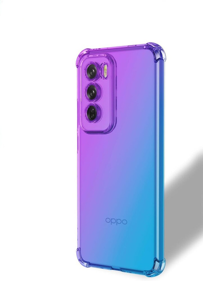 Husa pentru Oppo Reno 12 Pro, Gradient Dropproof, Violet / albastru