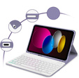 Husă cu tastatură bluetooth iluminată pentru iPad 10.9 2022 (10 gen.), violet