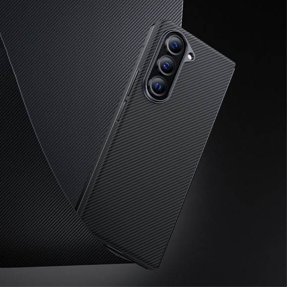 Carcasa BENKS Kevlar pentru Samsung Galaxy Z Fold5 5G, pentru MagSafe, Carbon Fiber, negru