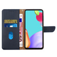 Cu clapetă pentru Samsung Galaxy A35 5G, Split Leather Wallet, albastru