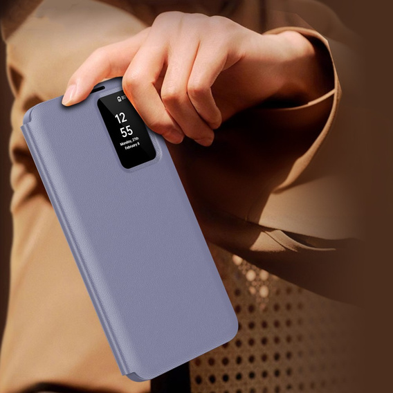 Husă cu clapetă pentru Samsung Galaxy S23, Smart View Wallet, violet