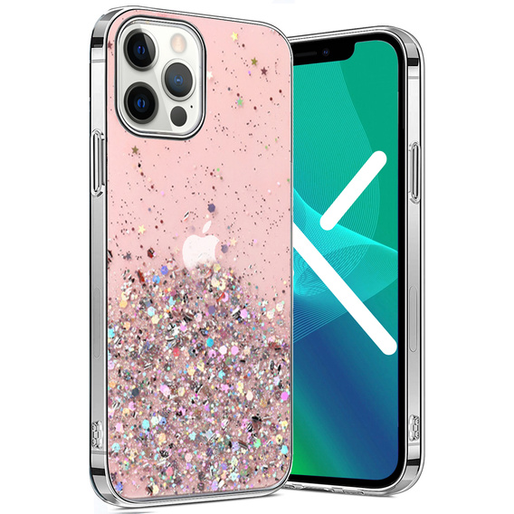 Huse pentru iPhone 13 Pro Max, Glittery, roz