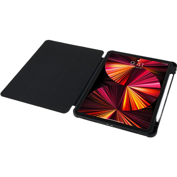 Husă pentru iPad Pro 12.9" 2022/2021/2020 (6/5/4 gen.), Smartcase Hybrid, cu spațiu pentru stylus, negru