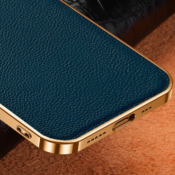Huse pentru iPhone 13 Pro, Cowhide Leather, verde