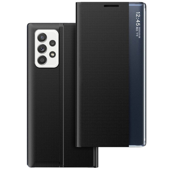 Husă cu clapetă pentru Samsung Galaxy A32 5G, Side View, negru