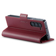 Husa cu clapetă CASEME pentru Samsung Galaxy Z Fold6 5G, Litchi Wallet, roșu