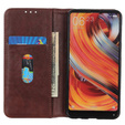 Huse pentru Samsung Galaxy S24, Wallet Litchi Leather, maro