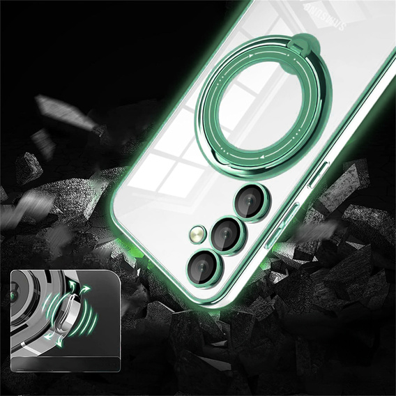 Carcasă magnetică pentru Samsung Galaxy S24 FE, pentru MagSafe, verde