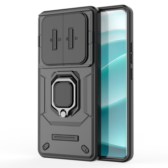 Husă pentru Xiaomi Redmi Note 14 Pro 5G /  Poco X7 5G, KickStand Camera Lens, negru