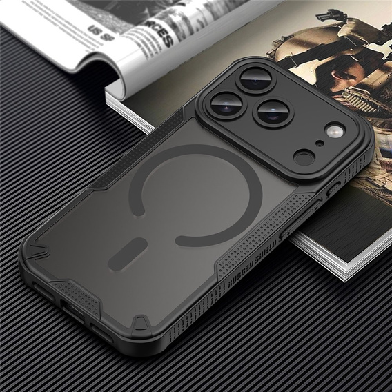 Husă pentru iPhone 17 Pro Max, pentru MagSafe, blindată, neagră