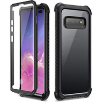 Huse pentru Samsung Galaxy S10 Plus, Dexnor Full Body Rugged, transparent / negru