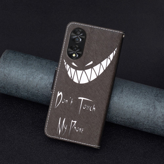 Cu clapetă pentru TCL 40 NxtPaper, Wallet, Don't Touch My Phone negru