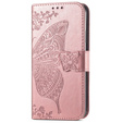 Cu clapetă pentru Samsung Galaxy S25 FE, Butterfly, roz rose gold