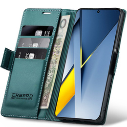 Husă flip lucioasă ERBORD Litchi pentru Xiaomi Poco F8 Ultra