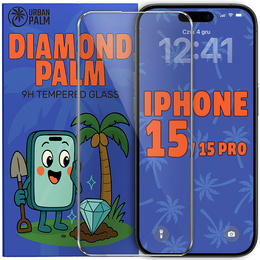 Sticlă temperată Diamond Palm pentru iPhone 15/15 Pro
