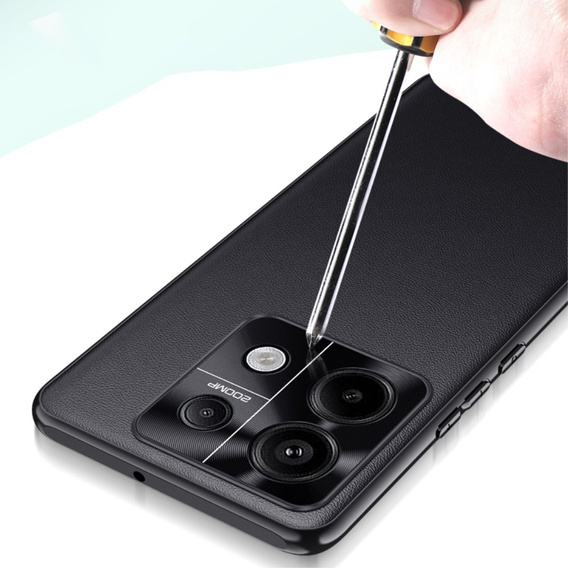 Husă din piele pentru Xiaomi Redmi Note 13 5G, leather hybrid, negru