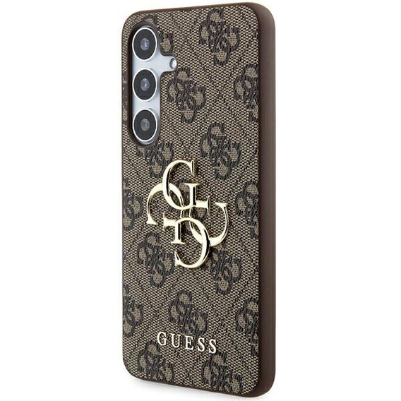 GUESS Huse pentru Samsung Galaxy A55, 4G Big Metal Logo, maro