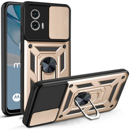 Husă blindată pentru Motorola Moto G53 5G, CamShield Slide, de aur