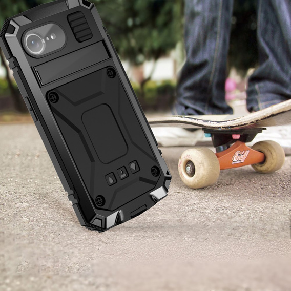 Husă blindată pentru iPhone 16E, R-JUST, negru
