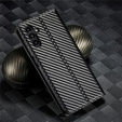 Husă cu clapetă LC.IMEEKE pentru Samsung Galaxy A17 5G, textură carbon, negru