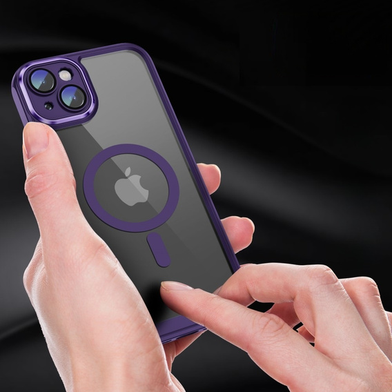 Husă pentru iPhone 15, ERBORD Impact Guard, MagSafe, violet închis