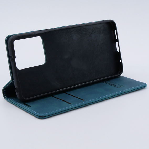 Husă pentru Xiaomi Redmi Note 12 4G, ERBORD Vintage, portofel cu clapetă, albastru