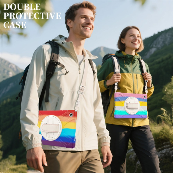 Husă blindată cu suport și curea de umăr pentru Samsung Galaxy Tab A11+