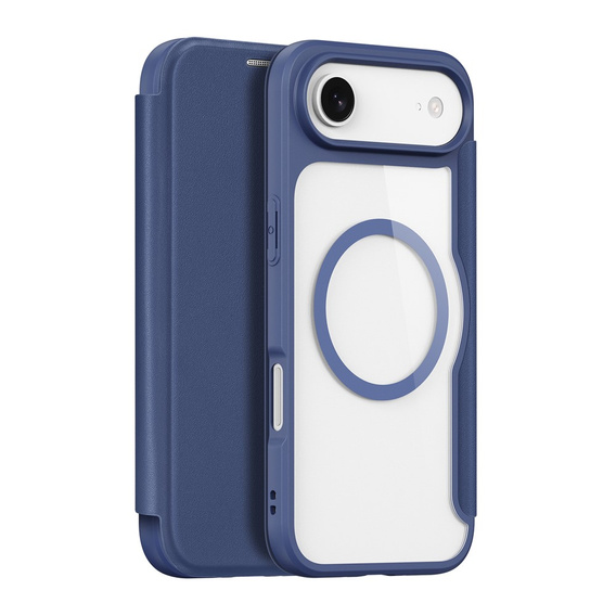 Husă Dux Ducis pentru iPhone Air, Skin X Pro, cu clapetă, pentru MagSafe, albastru marin