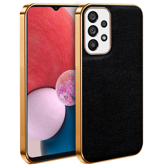 Huse pentru Samsung Galaxy A13 4G, Cowhide Leather, negru