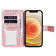 Cu clapetă pentru Samsung Galaxy S21 FE, Mandala, roz rose gold