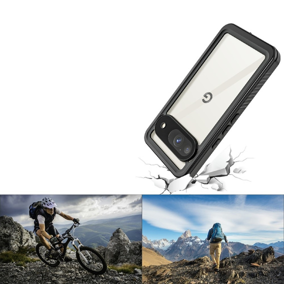 Husă impermeabilă IP68 pentru Google Pixel 9, Redpepper, negru