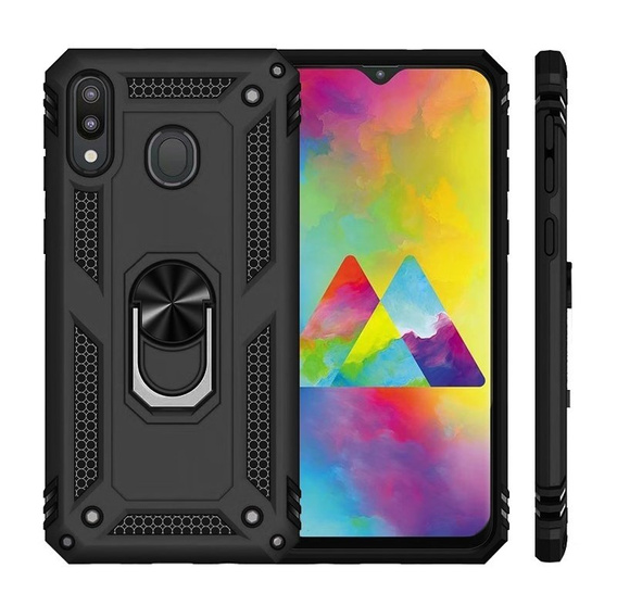 Husă blindată pentru Motorola One Action, Nox Case Ring, negru