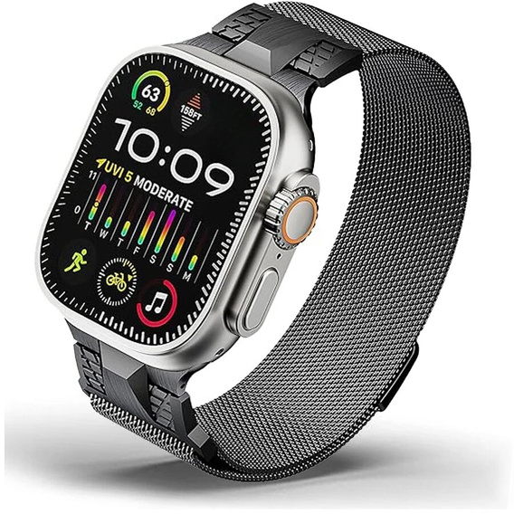 Bransoleta do Apple Watch 1/2/3/4/5/6/7/8/SE/ULTRA 42/44/45/49 MM, Czarna