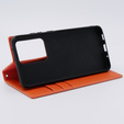 Husă din piele pentru Samsung Galaxy S20 Ultra, ERBORD Grain Leather, portocaliu