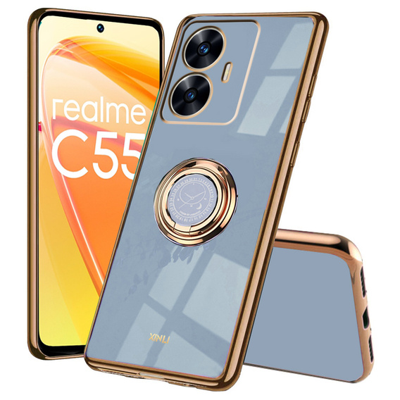 Huse pentru Realme C55, Electro Ring, albastru