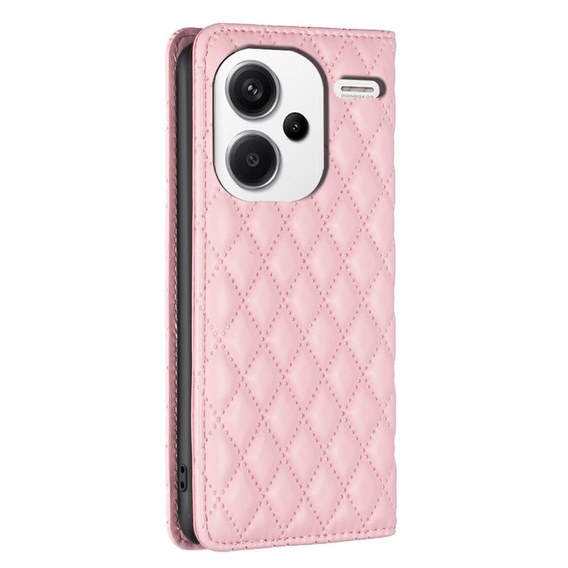 Cu clapetă pentru Xiaomi Redmi Note 13 Pro+, Wallet, BINFEN COLOR, roz