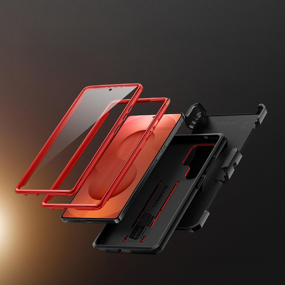 Carcasă robustă pentru Samsung Galaxy S25 Ultra – Tongate MECH Series Clip, negru