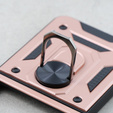 Husă blindată pentru Samsung Galaxy Z Flip5 5G, Nox Case Ring, roz rose gold