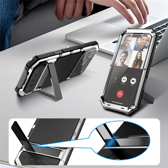 Carcasă blindată R-JUST cu suport pentru iPhone 17 Pro Max