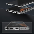 Husa pentru Samsung Galaxy S23 Ultra, Magnetic Dual Glass, de argint