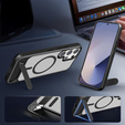Husă pentru Samsung Galaxy S25 Ultra, Kickstand Matt Case, pentru MagSafe, negru