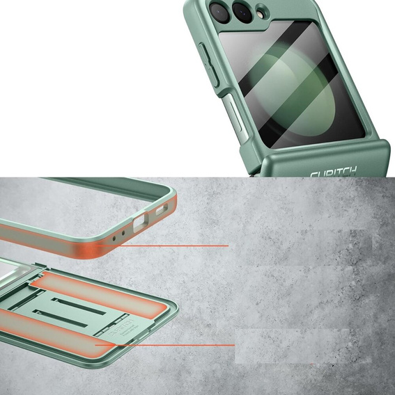 Huse pentru Samsung Galaxy Z Flip 5, Suritch Full Body, verde